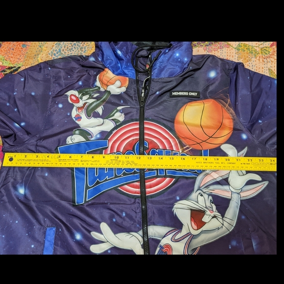 Members Only x Space Jam Tune Squad Windbreaker Jacket Size L Y2K - Picture 7 of 7